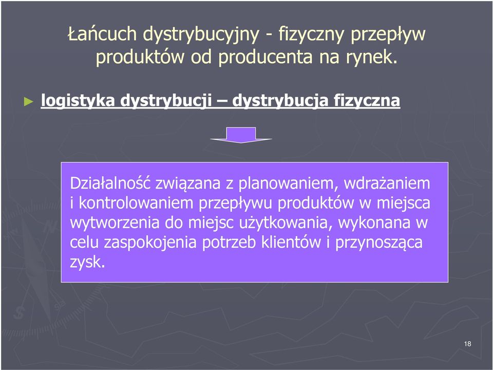 wdrażaniem i kontrolowaniem przepływu produktów w miejsca wytworzenia do