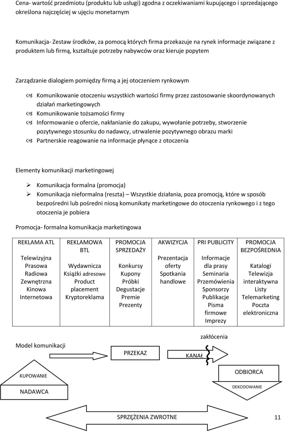 wszystkich wartości firmy przez zastosowanie skoordynowanych działao marketingowych Komunikowanie tożsamości firmy Informowanie o ofercie, nakłanianie do zakupu, wywołanie potrzeby, stworzenie