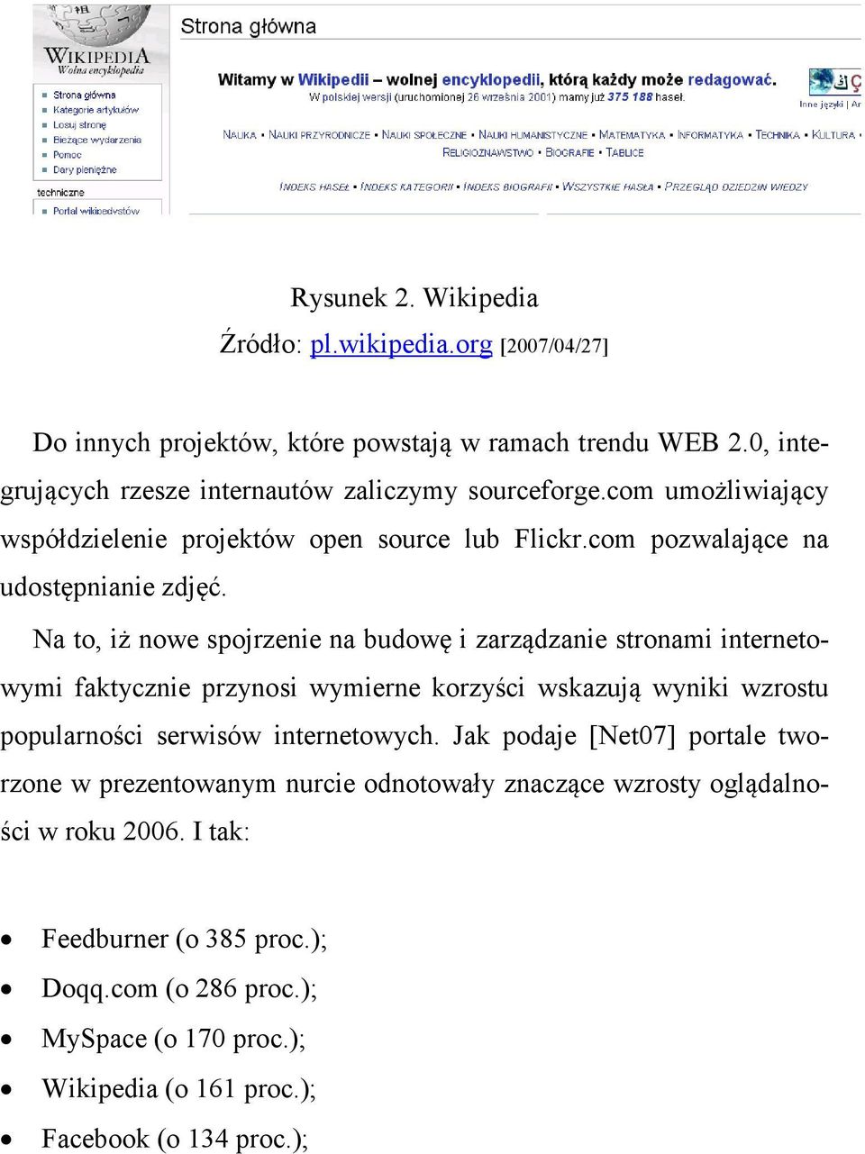 Na to, iż nowe spojrzenie na budowę i zarządzanie stronami internetowymi faktycznie przynosi wymierne korzyści wskazują wyniki wzrostu popularności serwisów internetowych.