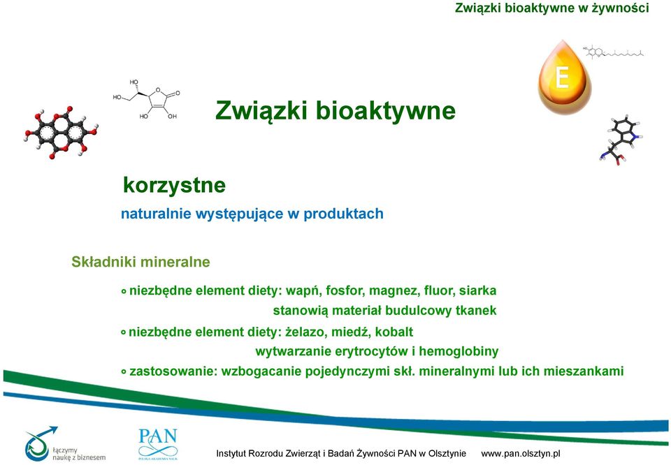 żelazo, miedź, kobalt stanowią materiał budulcowy tkanek wytwarzanie erytrocytów