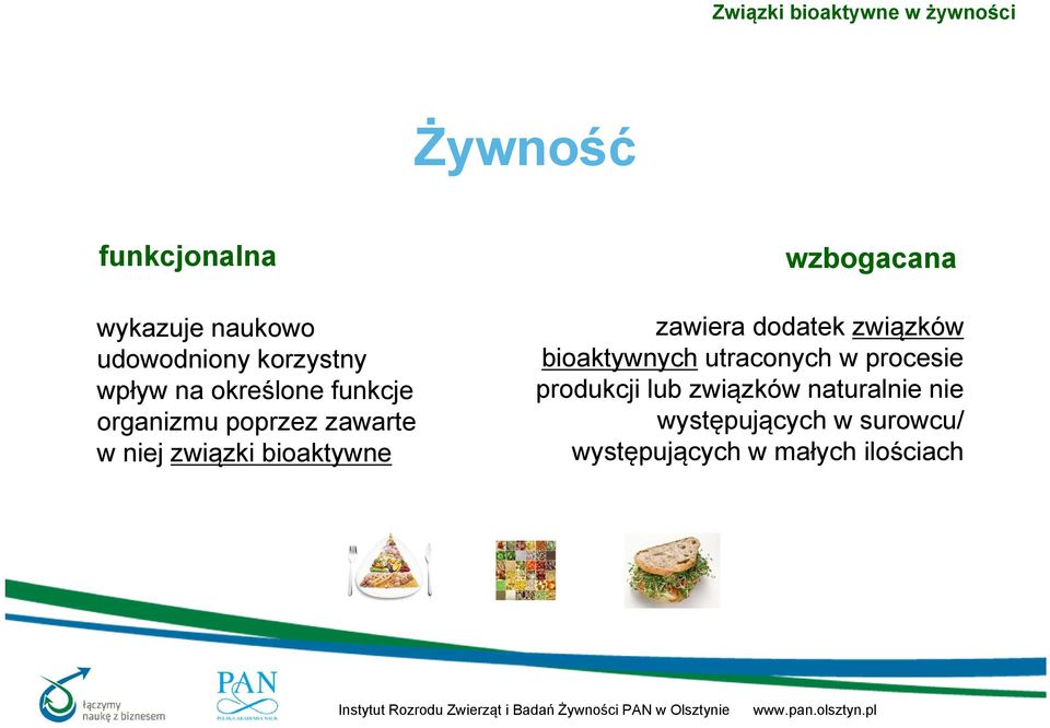 wzbogacana zawiera dodatek związków bioaktywnych utraconych w procesie