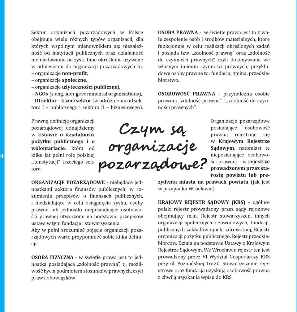 non-governmental organisations), III sektor trzeci sektor (w odróżnieniu od sektora I publicznego i sektora II biznesowego).