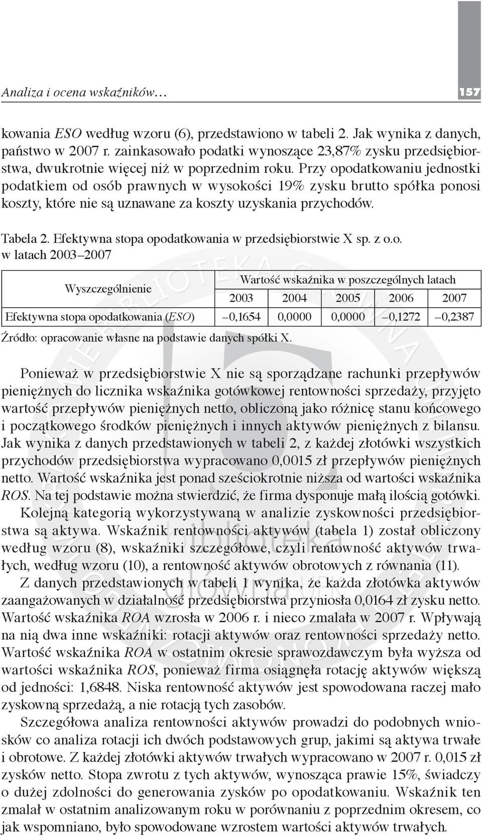 Przy opodatkowaniu jednostki podatkiem od osób prawnych w wysokości 19% zysku brutto spółka ponosi koszty, które nie są uznawane za koszty uzyskania przychodów. Tabela 2.