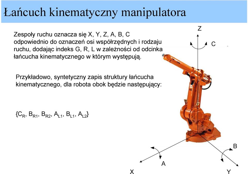 łańcucha kinematycznego w którym występują.
