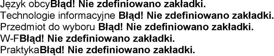 Przedmiot do wyboru Błąd! Nie zdefiniowano zakładki.