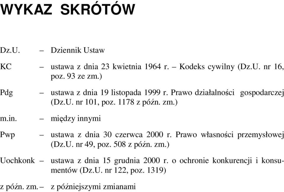 ) między innymi ustawa z dnia 30 czerwca 2000 r. Prawo własności przemysłowej (Dz.U. nr 49, poz. 508 z późn. zm.