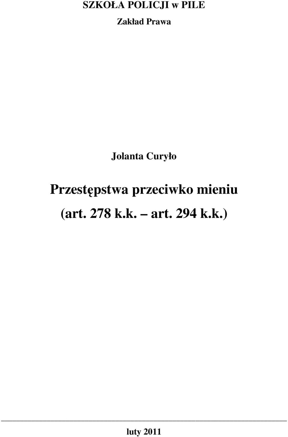 Przestępstwa przeciwko mieniu