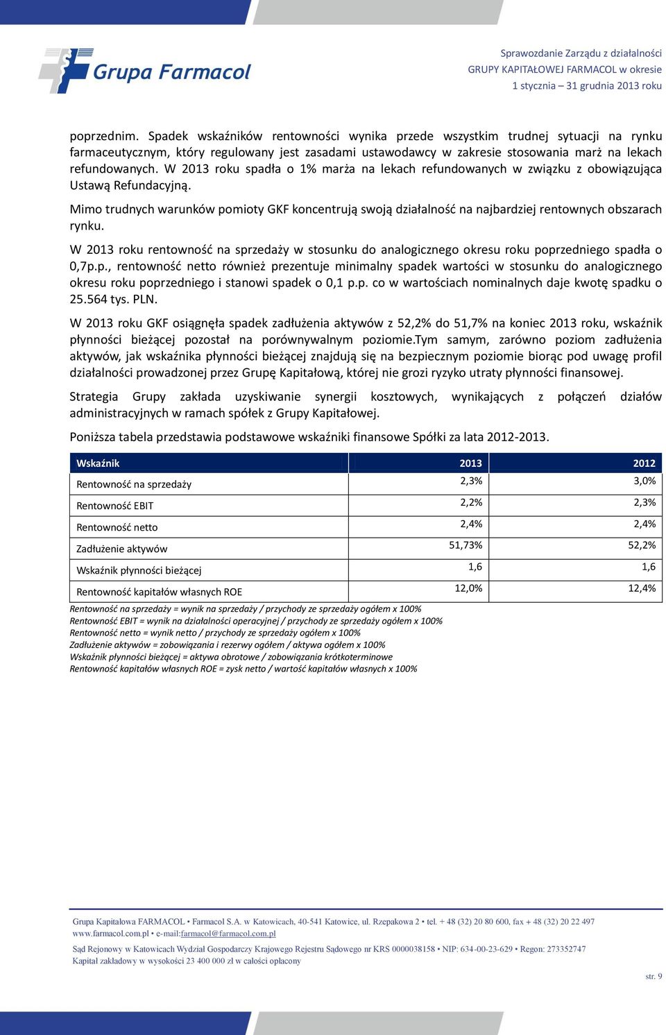 W 2013 roku spadła o 1% marża na lekach refundowanych w związku z obowiązująca Ustawą Refundacyjną.