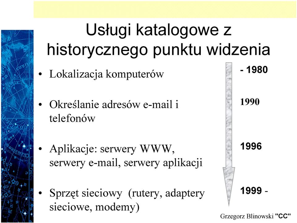 Aplikacje: serwery WWW, serwery e-mail, serwery aplikacji -