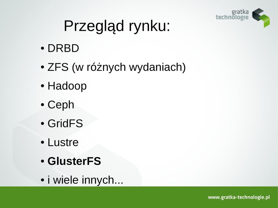 Hadoop Ceph GridFS