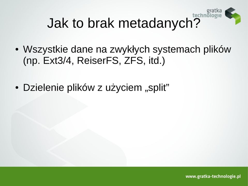 systemach plików (np.