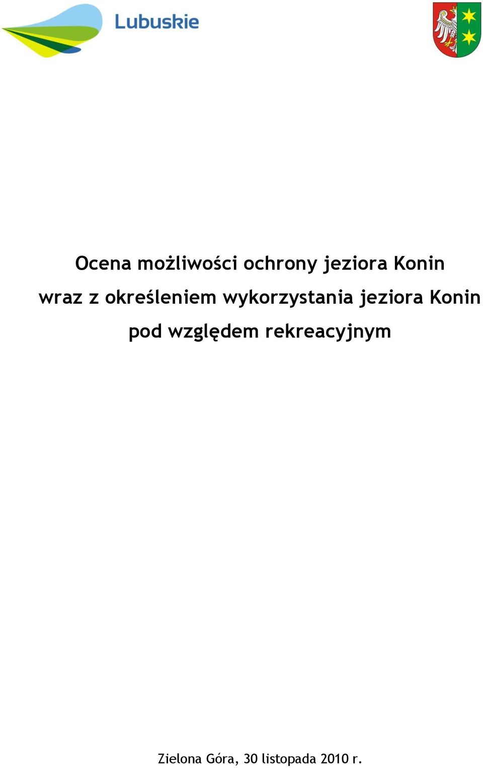 wykorzystania jeziora Konin pod