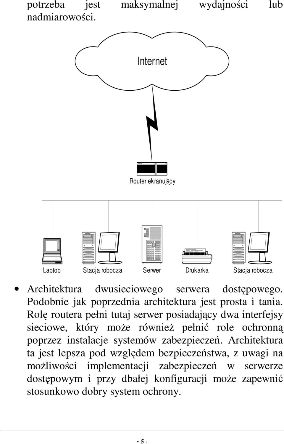 Podobnie jak poprzednia architektura jest prosta i tania.