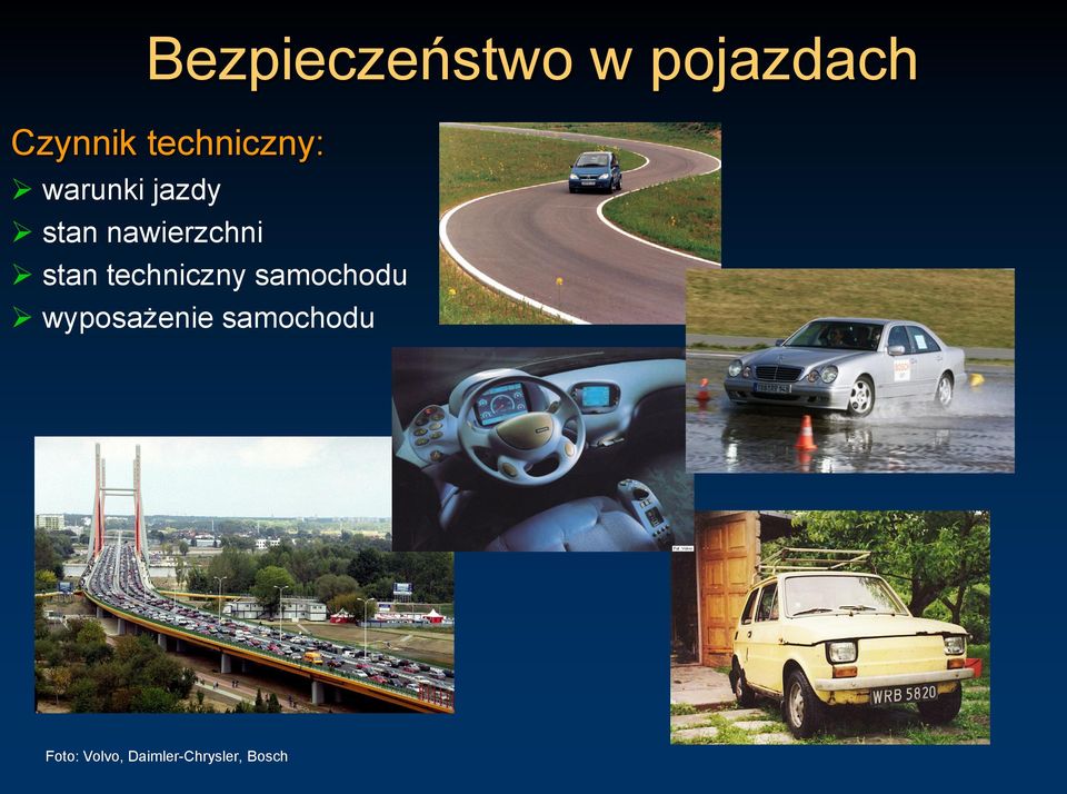 nawierzchni stan techniczny samochodu