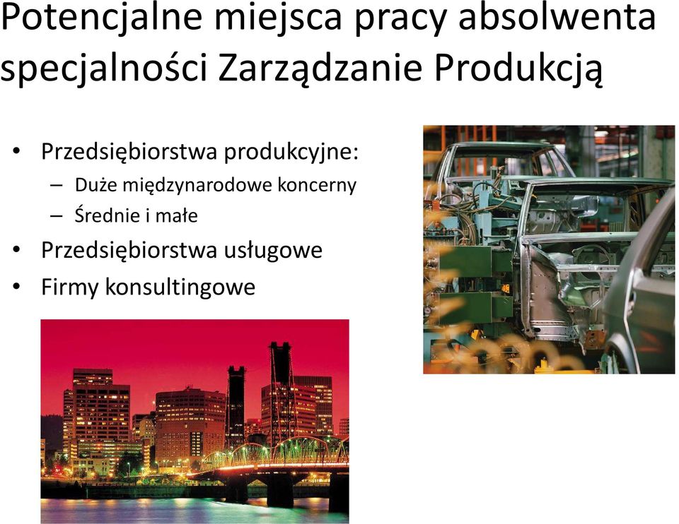 Przedsiębiorstwa produkcyjne: Duże