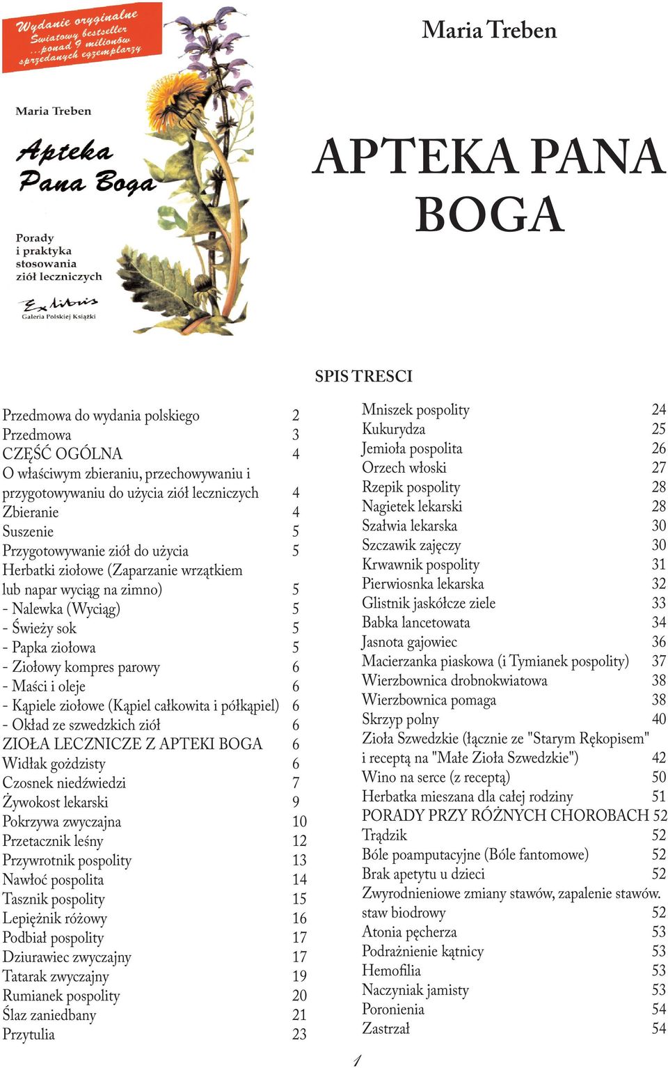 Maści i oleje 6 - Kąpiele ziołowe (Kąpiel całkowita i półkąpiel) 6 - Okład ze szwedzkich ziół 6 ZIOŁA LECZNICZE Z APTEKI BOGA 6 Widłak gożdzisty 6 Czosnek niedźwiedzi 7 Żywokost lekarski 9 Pokrzywa