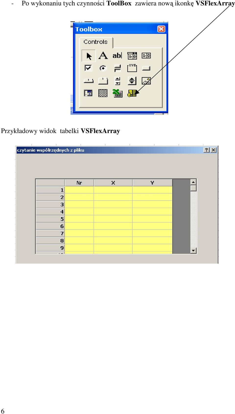 nową ikonkę VSFlexArray