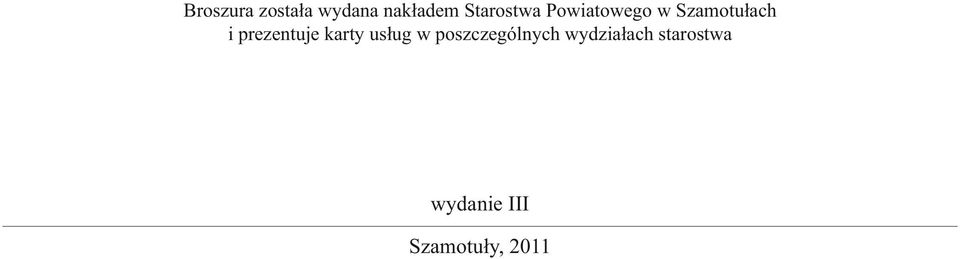 prezentuje karty usług w poszczególnych