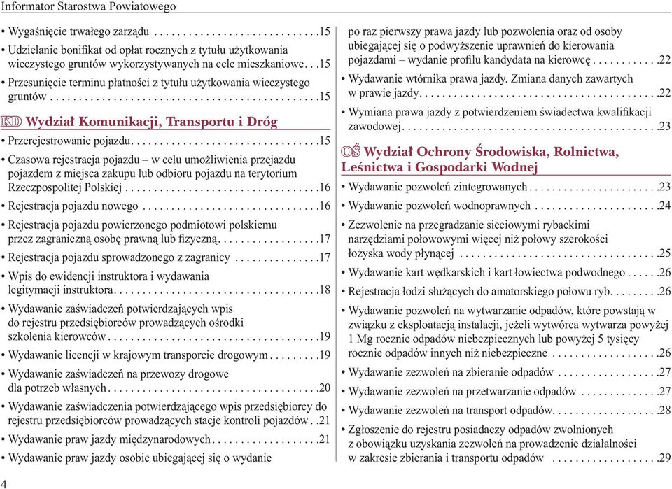 ................................15 Czasowa rejestracja pojazdu w celu umożliwienia przejazdu pojazdem z miejsca zakupu lub odbioru pojazdu na terytorium Rzeczpospolitej Polskiej.