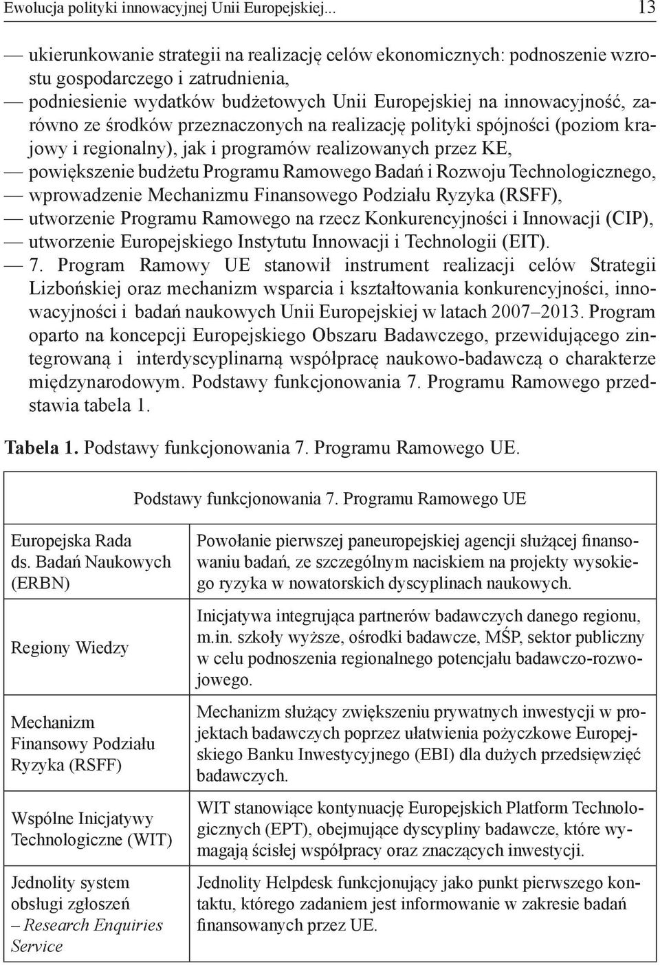 środków przeznaczonych na realizację polityki spójności (poziom krajowy i regionalny), jak i programów realizowanych przez KE, powiększenie budżetu Programu Ramowego Badań i Rozwoju Technologicznego,