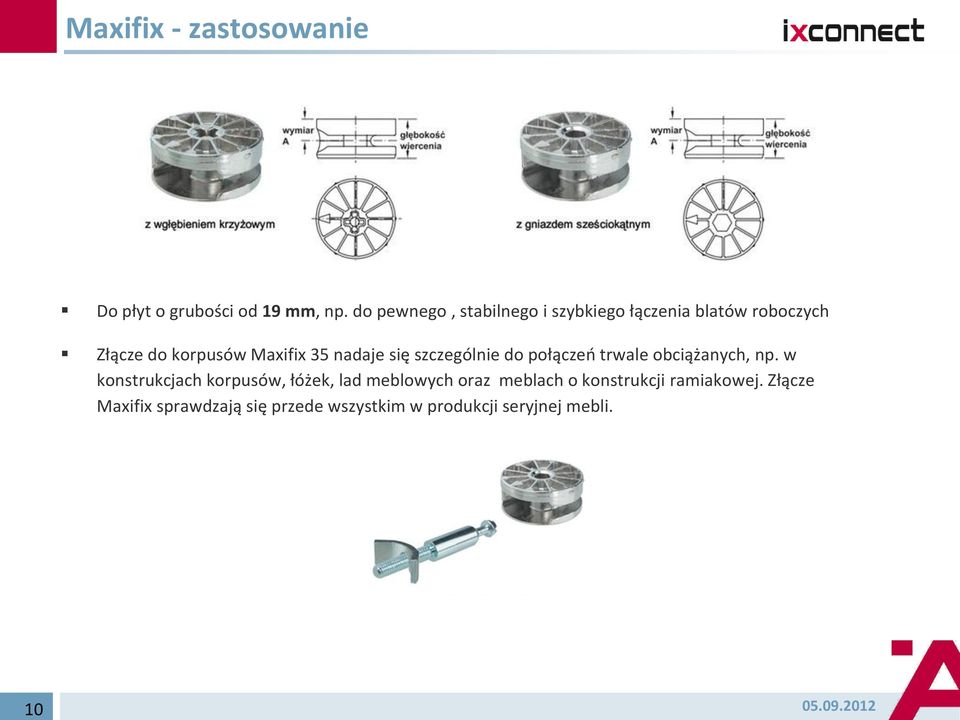 nadaje się szczególnie do połączeń trwale obciążanych, np.