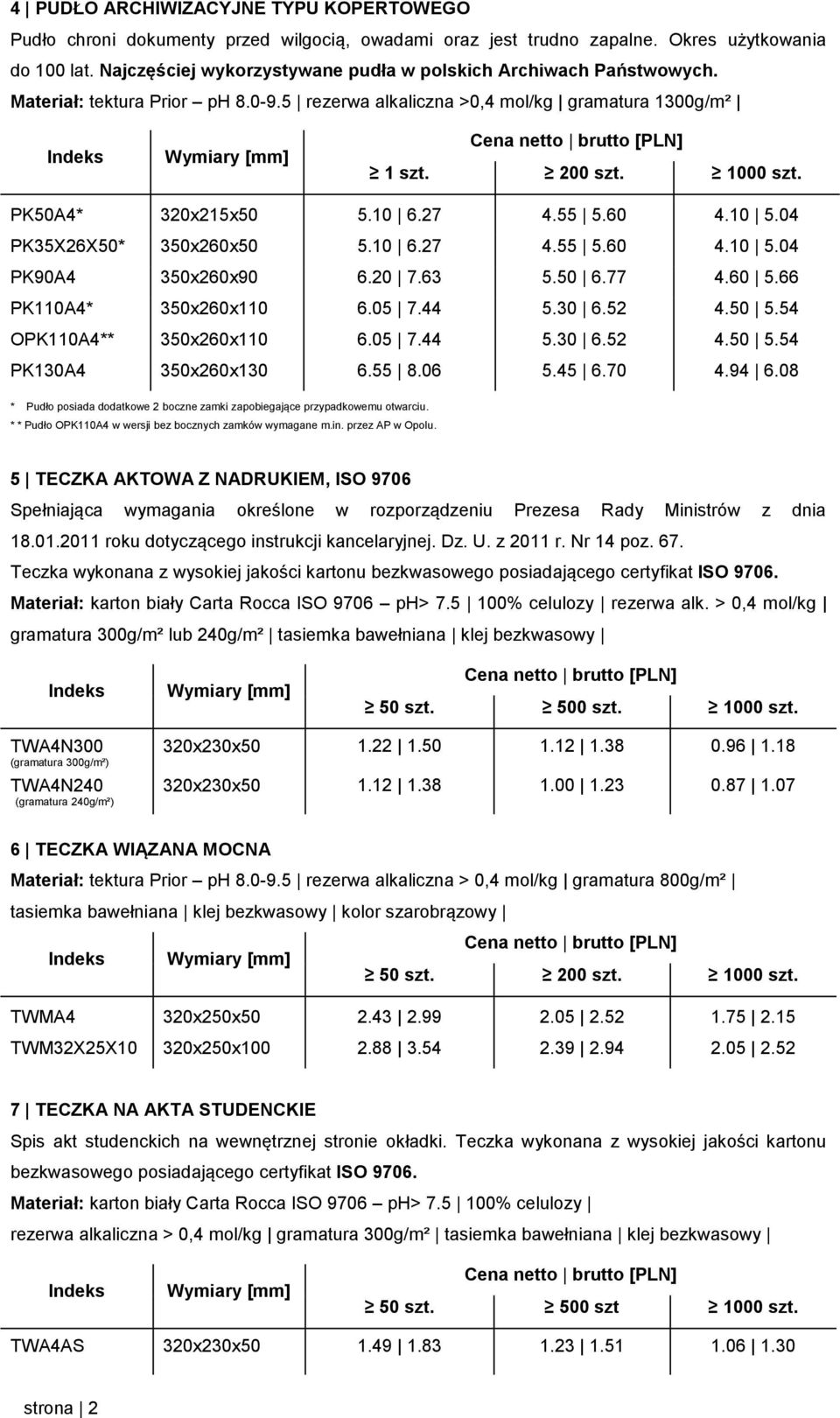 27 4.55 5.60 4.10 5.04 PK35X26X50* 350x260x50 5.10 6.27 4.55 5.60 4.10 5.04 PK90A4 350x260x90 6.20 7.63 5.50 6.77 4.60 5.66 PK110A4* 350x260x110 6.05 7.44 5.30 6.52 4.50 5.54 OPK110A4** 350x260x110 6.