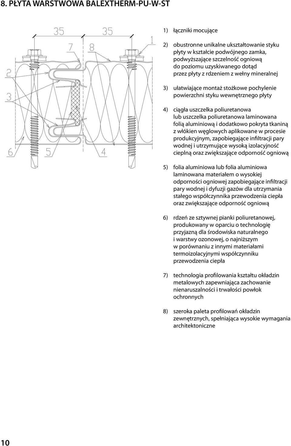 folią aluminiową i dodatkowo pokryta tkaniną z włókien węglowych aplikowane w procesie produkcyjnym, zapobiegające infiltracji pary wodnej i utrzymujące wysoką izolacyjność cieplną oraz zwiększające