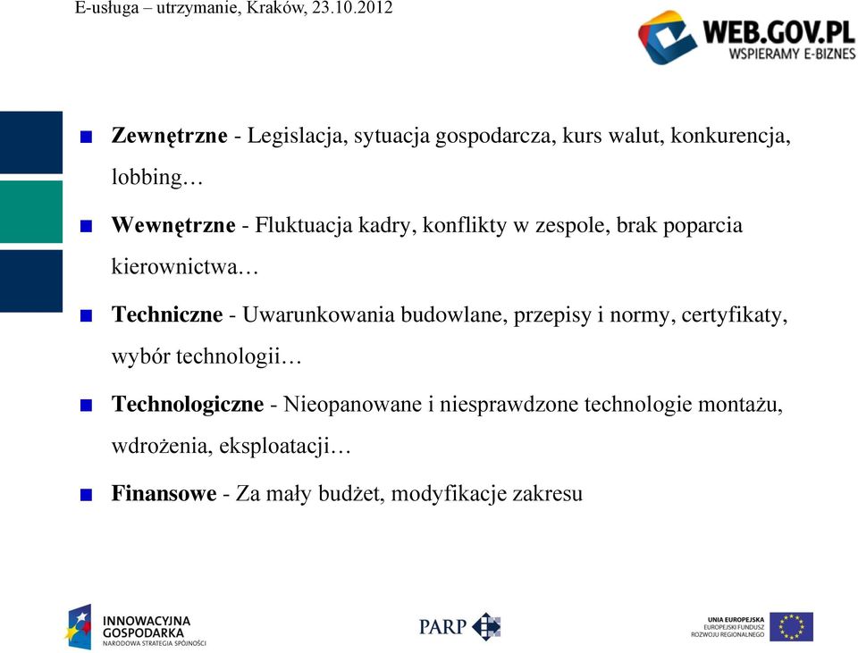 budowlane, przepisy i normy, certyfikaty, wybór technologii Technologiczne - Nieopanowane i