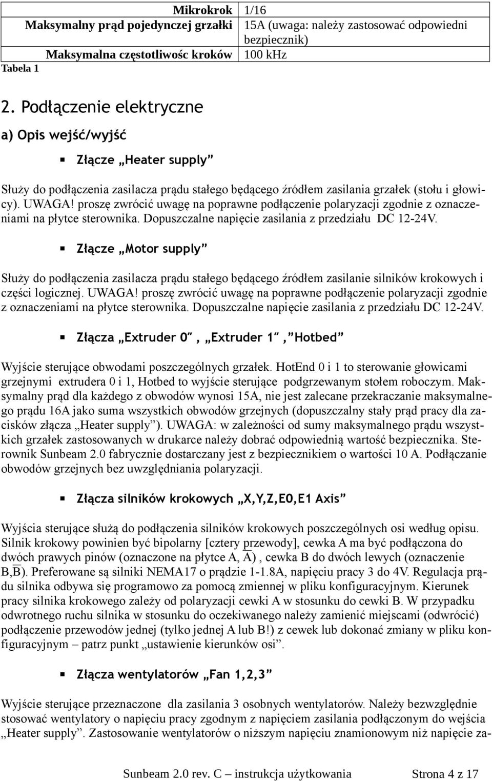 proszę zwrócić uwagę na poprawne podłączenie polaryzacji zgodnie z oznaczeniami na płytce sterownika. Dopuszczalne napięcie zasilania z przedziału DC 12-24V.