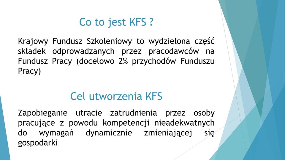 pracodawców na Fundusz Pracy (docelowo 2% przychodów Funduszu Pracy) Cel