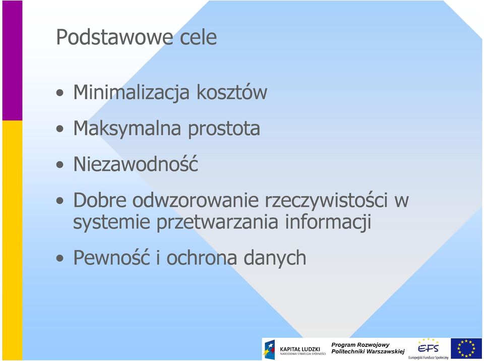 odwzorowanie rzeczywistości w systemie