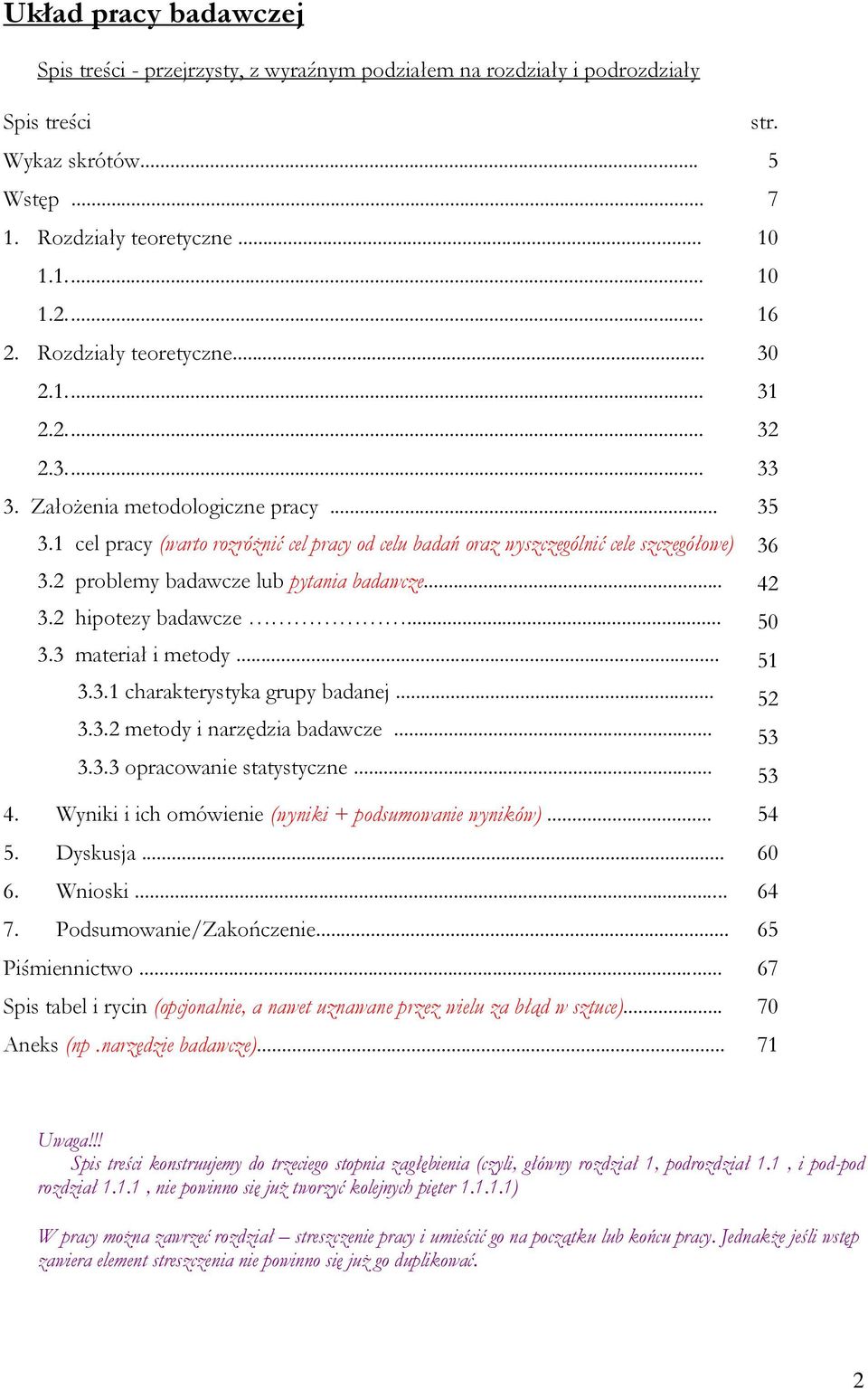 2 problemy badawcze lub pytania badawcze... 3.2 hipotezy badawcze... 3.3 materiał i metody... 3.3.1 charakterystyka grupy badanej... 3.3.2 metody i narzędzia badawcze... 3.3.3 opracowanie statystyczne.