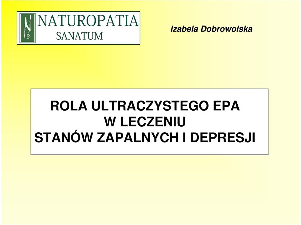 EPA W LECZENIU