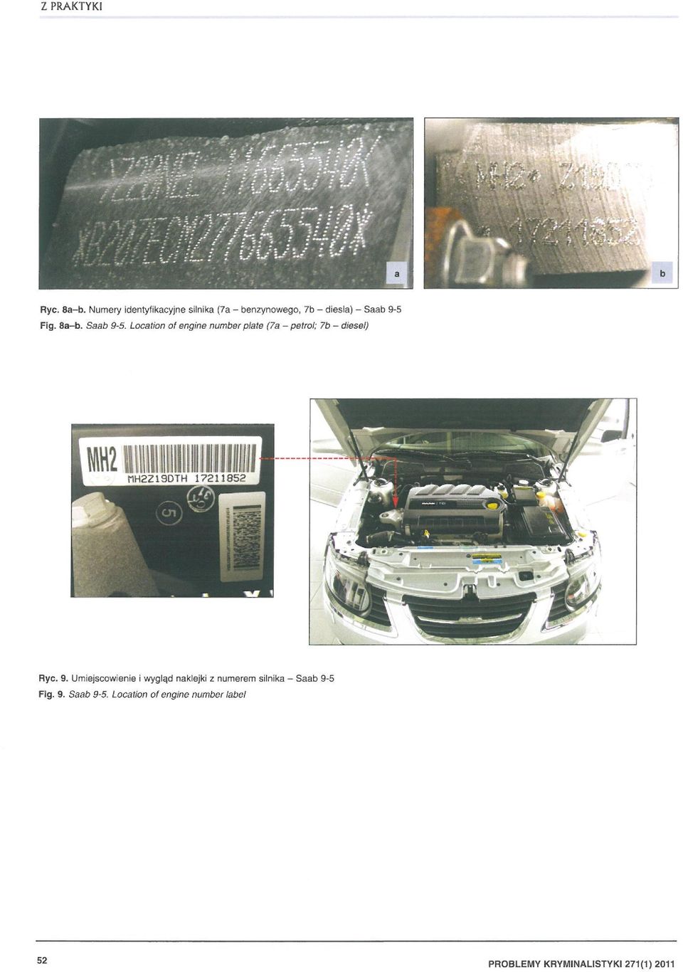 Location ot engine number ptste (7a - petroi; 7b - diesel) M~2 \\\ \\Ił\l l l l lll l lmll Jl IW