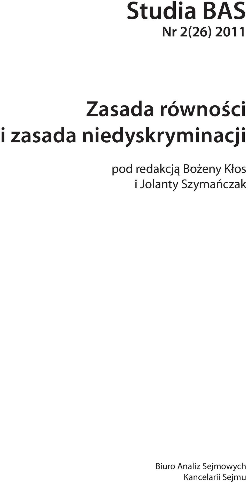 pod redakcją Bożeny Kłos i Jolanty