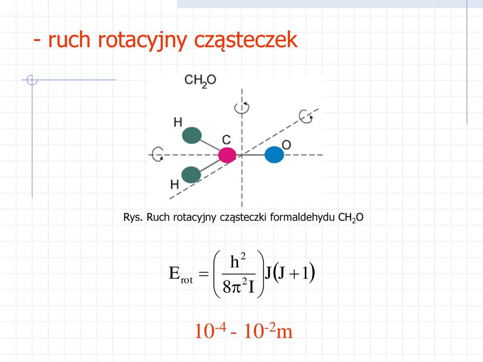 cząsteczki formaldehydu CH 2