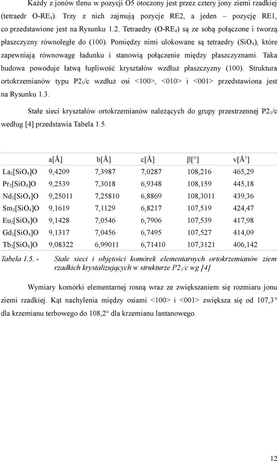 Pomiędzy nimi ulokowane są tetraedry (SiO ), które zapewniają równowagę ładunku i stanowią połączenie między płaszczyznami. Taka budowa powoduje łatwą łupliwość kryształów wzdłuż płaszczyzny (1).