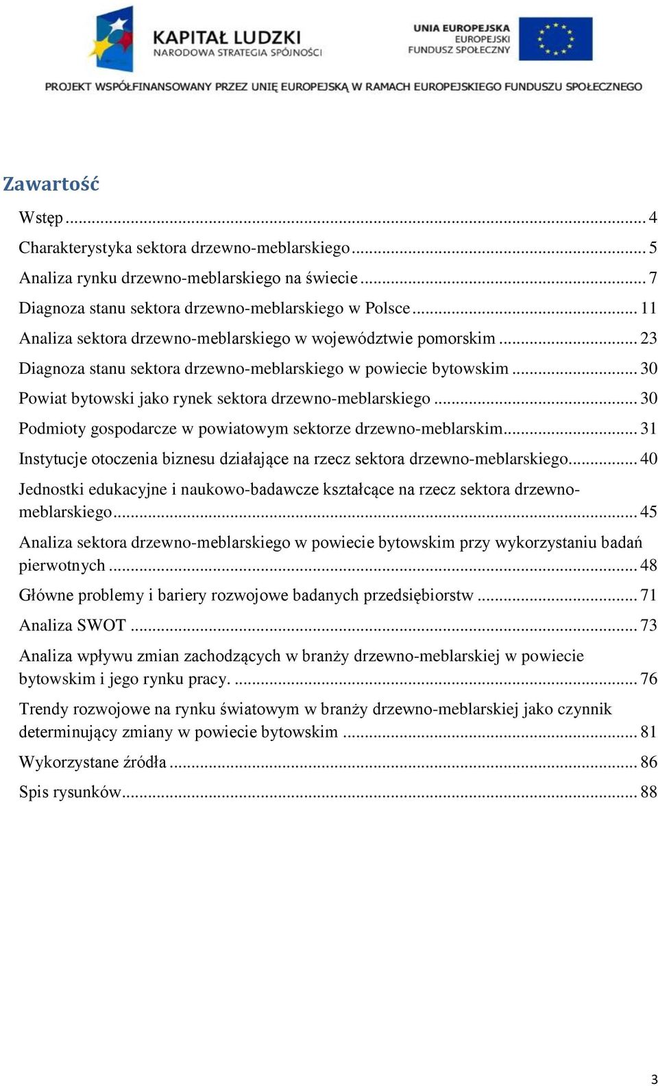 .. 30 Podmioty gospodarcze w powiatowym sektorze drzewno-meblarskim... 31 Instytucje otoczenia biznesu działające na rzecz sektora drzewno-meblarskiego.