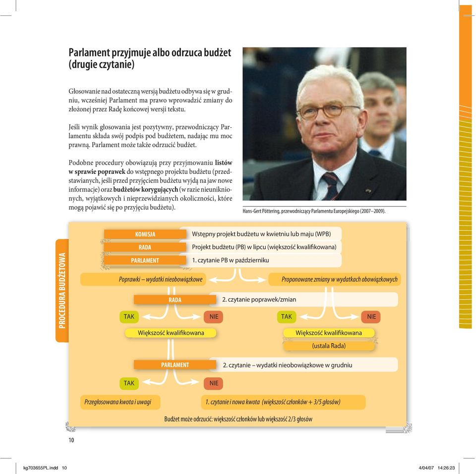 Podobne procedury obowiązują przy przyjmowaniu listów w sprawie poprawek do wstępnego projektu budżetu (przedstawianych, jeśli przed przyjęciem budżetu wyjdą na jaw nowe informacje) oraz budżetów