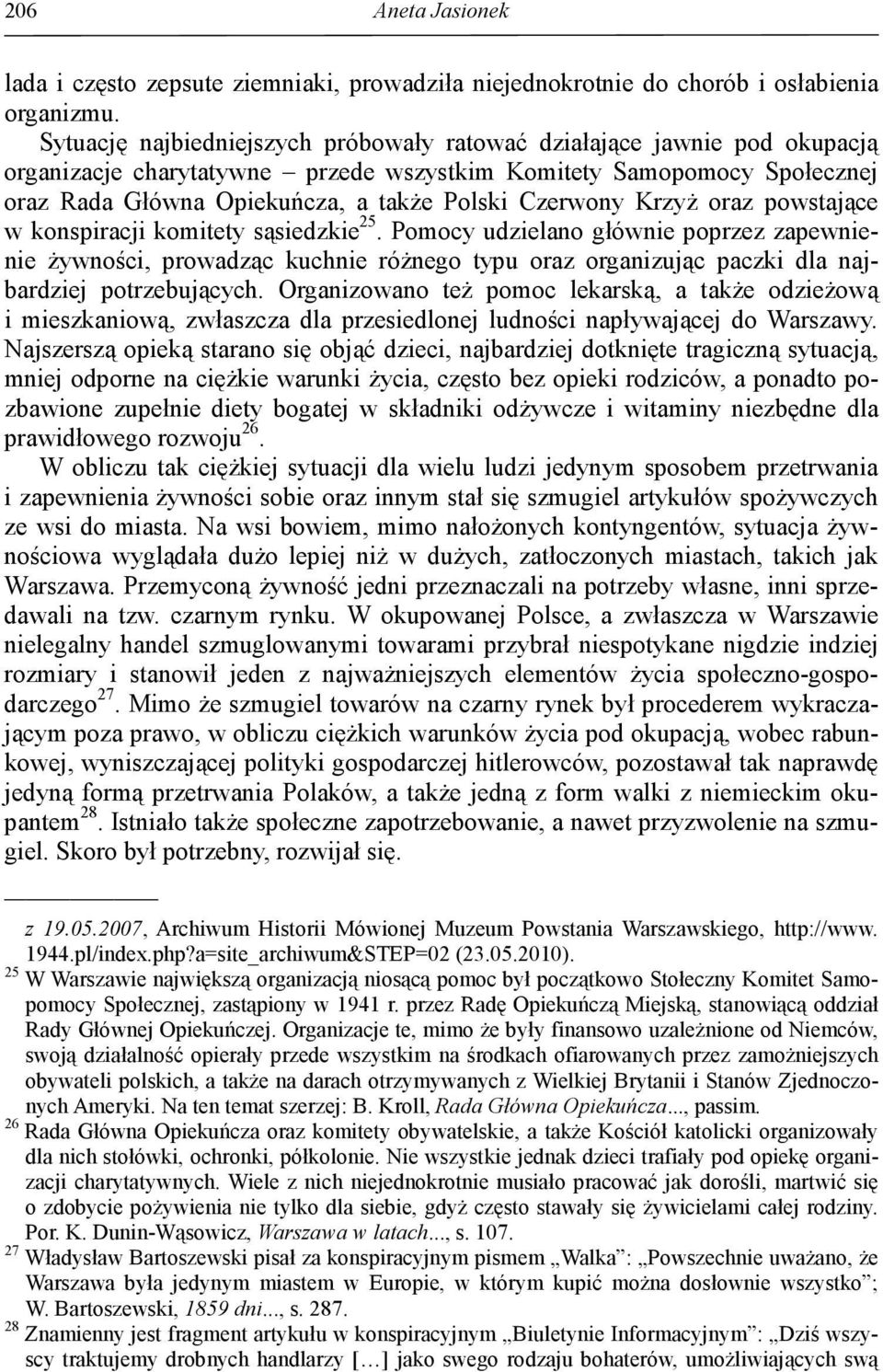 Czerwony Krzyż oraz powstające w konspiracji komitety sąsiedzkie 25.