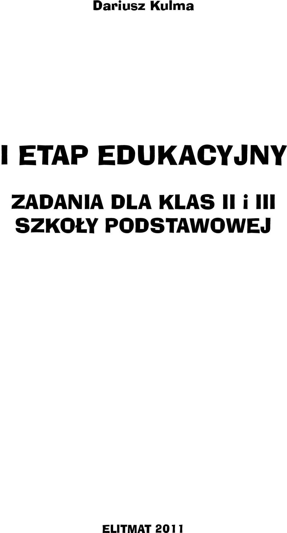 KLAS II i III SZKOŁY