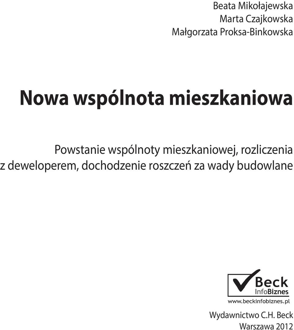 wspólnoty mieszkaniowej, rozliczenia z deweloperem,