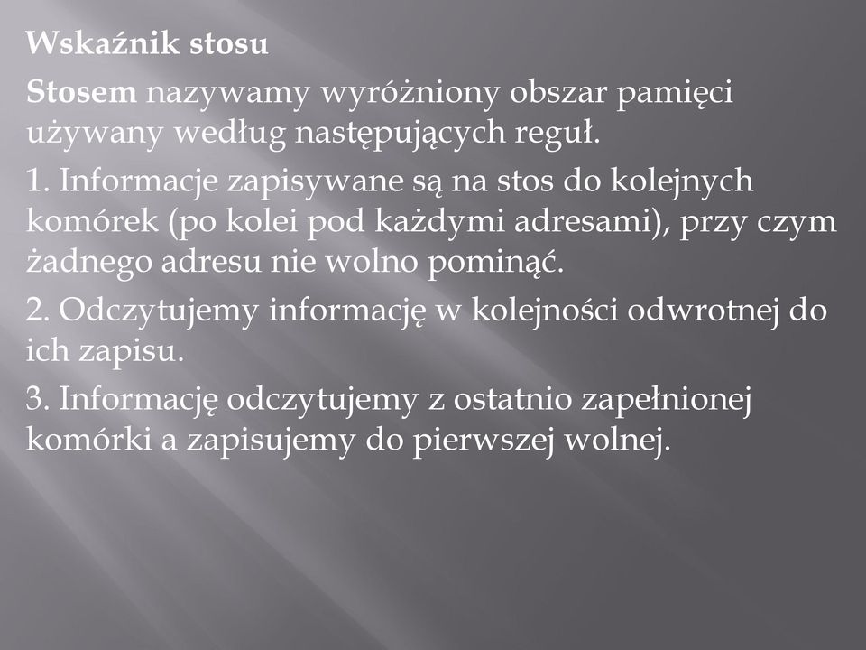 czym żadnego adresu nie wolno pominąć. 2.