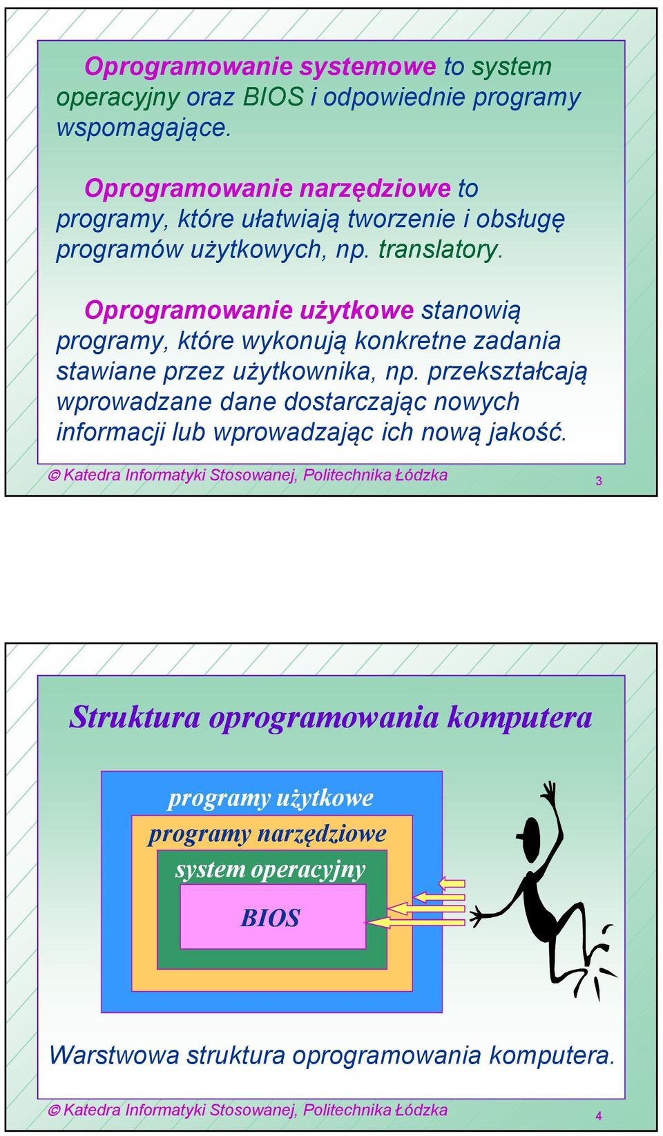 Oprogramowanie użytkowe stanowią programy, które wykonują konkretne zadania stawiane przez użytkownika, np.