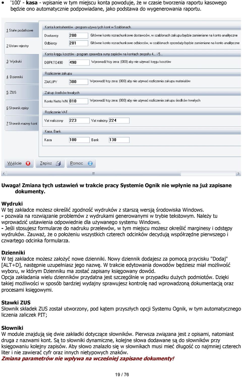 - pozwala na rozwiązanie problemów z wydrukami generowanymi w trybie tekstowym. Należy tu wprowadzić ustawienia odpowiednie dla używanego systemu Windows.