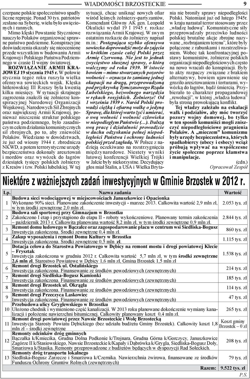 Konspiracyjne doświadczenia okazały się nieocenione przede wszystkim w budowaniu Armii Krajowej i Polskiego Państwa Podziemnego w czasie II wojny światowej.