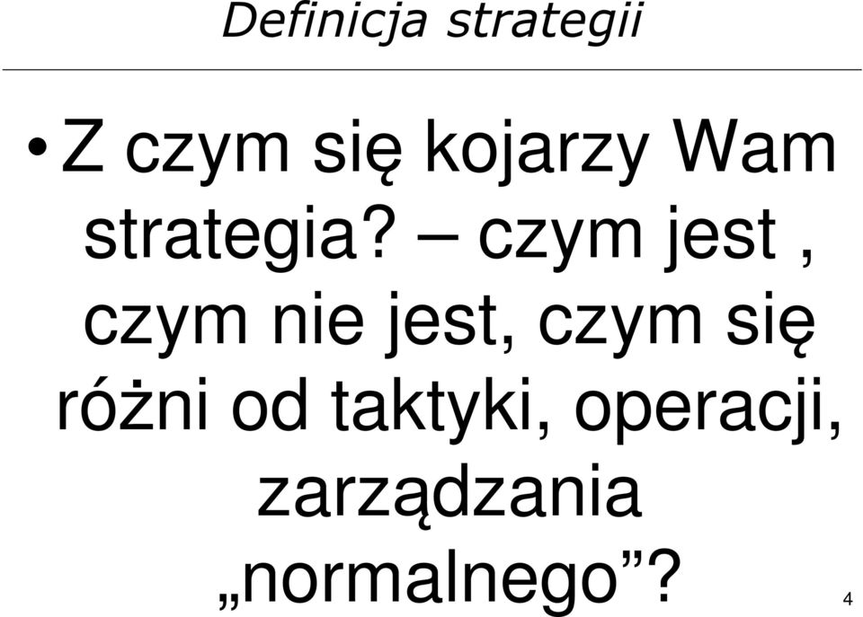 czym jest, czym nie jest, czym się