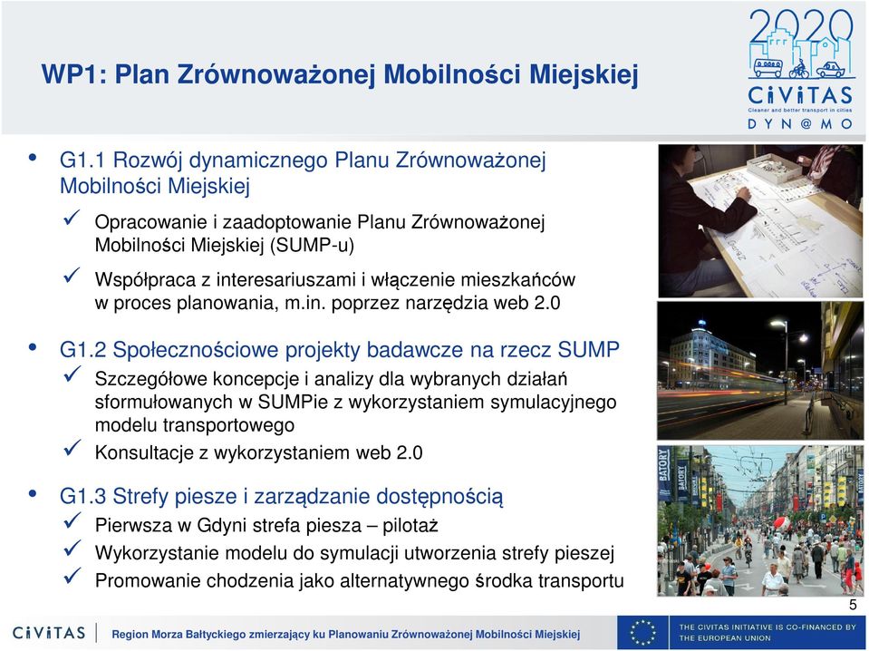 mieszkańców w proces planowania, m.in. poprzez narzędzia web 2.0 G1.