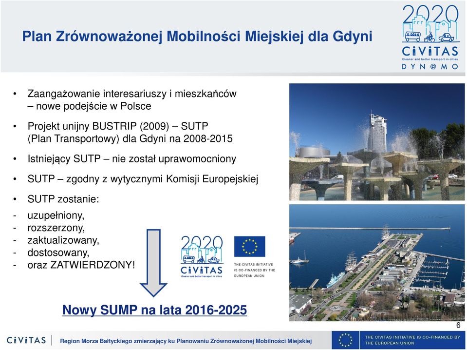 Istniejący SUTP nie został uprawomocniony SUTP zgodny z wytycznymi Komisji Europejskiej SUTP zostanie: