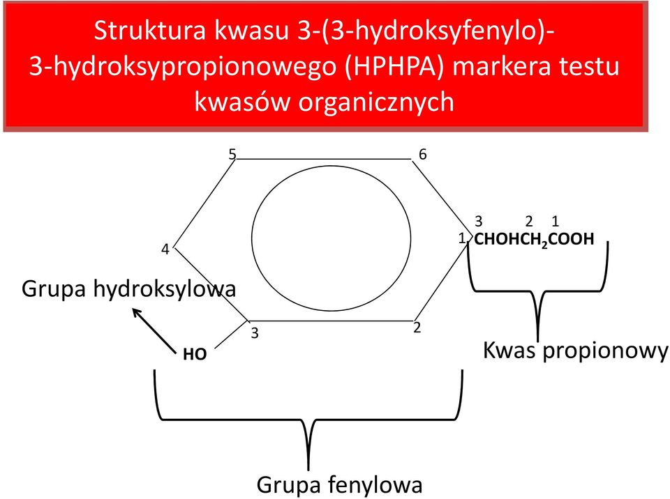 kwasów organicznych 5 6 Grupa hydroksylowa 4 1